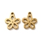 Ion Plating(IP) 304 Stainless Steel Charms, Flower, Golden, 12x10.5x1.4mm, Hole: 1.4mm