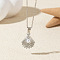 Alloy Crystal Rhinestone & Plastic Imitation Pearl Pendant Necklaces, Platinum, White, Shell Shape, 17.72 inch(45cm)