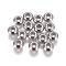 304 Stainless Steel Beads, with Rubber Inside, Slider Beads, Rondelle, Stainless Steel Color, 6x3mm, Hole: 3mm, Rubber Hole: 2mm