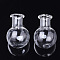 Handmade One Hole Blown Glass Globe Cover, For Bottle Pendant Making, Clear, 26x18mm, Hole: 6mm, Bottle Capacity: 2.5ml(0.08 fl. oz)