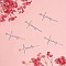 10Pcs Pray Cross Charm Pendant Cross Faith Charm Necklace Stainless Steel Pendant for Christian Religious Jewelry Gifts Making, Stainless Steel Color, 40.2x19.7mm, Hole: 2mm