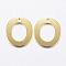 304 Stainless Steel Charms, Letter.O, Real 18K Gold Plated, 11x10x0.8mm, Hole: 1mm