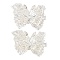 Brass Micro Pave Clear Cubic Zirconia Beads, Cadmium Free & Nickel Free & Lead Free, Butterfly, 925 Sterling Silver Plated, 18x24x8.5mm, Hole: 2.5mm