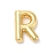 Rack Plating Brass Pendants, Balloon Letter Charm, for Personalized Name Necklaces Making, Long-Lasting Plated, Lead Free & Cadmium Free, Real 18K Gold Plated, Letter R, 21.5x15x5mm, hole: 3x2mm