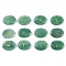 12Pcs 12 Styles Twelve Constellation Natural Green Aventurine Flat Oval Links Connector Charms, 16x12x3mm, Hole: 1.2mm, 1pc/style
