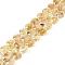 Natural Citrine Beads Strands, with Seed Beads, Faceted Hexagonal Cut, Flat Round, 10~11x5~6mm, Hole: 1mm, about 30~31pcs/strand, 14.57~14.96 inch(37~38cm)