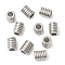 Tarnish Resistant 304 Stainless Steel Beads, Grooved Beads, Column, Stainless Steel Color, 11x14mm, Hole: 6mm