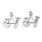 Non-Tarnish 201 Stainless Steel Charms, Laser Cut, Medical Items, Stainless Steel Color, 15x14.5x1mm, Hole: 1.4mm