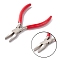45# Carbon Steel Jewelry Pliers, Flat Nose Pliers, Ferronickel, Red, 13.2x6.7x0.7cm