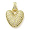 Brass Micro Pave Clear Cubic Zirconia Pendants, Cadmium Free & Nickel Free & Lead Free, Real 18K Gold Plated, Letter V, 28mm, Hole: 4.8x3.5mm, Pendant: 22x20x5mm