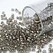 TOHO Round Seed Beads, Japanese Seed Beads, (993) Gilt Lined Black Diamond, 8/0, 3mm, Hole: 1mm, about 1110pcs/50g