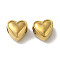 Ion Plating(IP) 304 Stainless Steel Beads, Heart, Golden, 8x8.5x6mm, Hole: 2mm