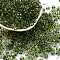 Baking Paint Transparent Colours Glass Round Beads, Round Hole, Olive Drab, 5.5x3mm, Hole: 1.8mm, about 2500pcs/pound