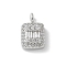 Brass Micro Pave Cubic Zirconia Pendants, Cadmium Free & Nickel Free & Lead Free, Rectangle, Platinum, 13.5x8.5x5mm, Hole: 2.5mm