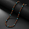 Retro Men's Coconut & Synthetic Turquoise Heishi Beaded Necklaces, Surf Vacation Necklaces, Turquoise