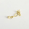 Brass Toggle Clasps, Cadmium Free & Nickel Free & Lead Free, Infinity, Real 14K Gold Plated, Bar: 17x2x4mm, Hole: 1mm, Infinity: 32.5x4.5x7.5mm, hole: 1.5~2.5mm