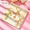 Alloy Enamel Keychain, with Iron Findings, Flower, Mixed Color, 6.6cm, 3pcs/set