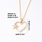 Elegant Brass Micro Pave Clear Cubic Zirconia Pendant Necklaces for Women, Perfect Gift for Valentine's Day, Golden, Heart, 17.72 inch(45cm)