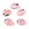 Handmade Printed Porcelain Beads Strand, Fish, Pink, 13x18x9mm, Hole: 1.6mm, about 24~25pcs/strand, 11.81''(30~31.5cm)