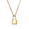 Stainless Steel Padlock Pendant Necklace for Women
