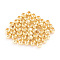 304 Stainless Steel Beads, Hollow Round, Real 18K Gold Plated, 4x3.5mm, Hole: 1.6mm, about 500pcs/bag