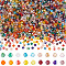 18 Strands 18 Colors Transparent Electroplate Glass Beads Strands, AB Color Plated, Faceted, Bicone, Mixed Color, 4x4mm, Hole: 0.8mm, about 82~85pcs/strand, 30.5~31cm, 1 strand/color