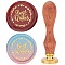 Brass Wax Seal Stamps with Wood Handle, for DIY Scrapbooking, Word, 25mm
