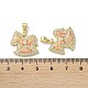 Латунные микропаве прозрачные подвески с фианитом KK-C045-11G-3