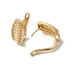 Серьги-кольца из латуни с микропаве из кубического циркония EJEW-L271-02KCG-01-2