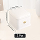 2 шт. подарочные коробки для колец из искусственной кожи LBOX-CL0001-03-2
