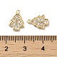 Латунные микро проложить кубического циркония подвески KK-H455-31G-3