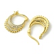 Серьги-кольца из латуни с цирконием EJEW-K267-05G-2