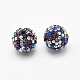 Ручной полимерной глины шариков Rhinestone RB-L030-18D-12mm-2