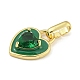 Подвески в форме сердца из латуни KK-Z053-28G-3
