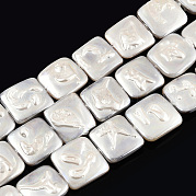 Покрытие нитей из натуральных пресноводных ракушек SHEL-N026-230B