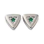 Бусина из латуни с микропаве KK-H455-08P-03