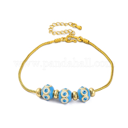 Латуни европейские браслеты BJEW-C080-03G-07-1