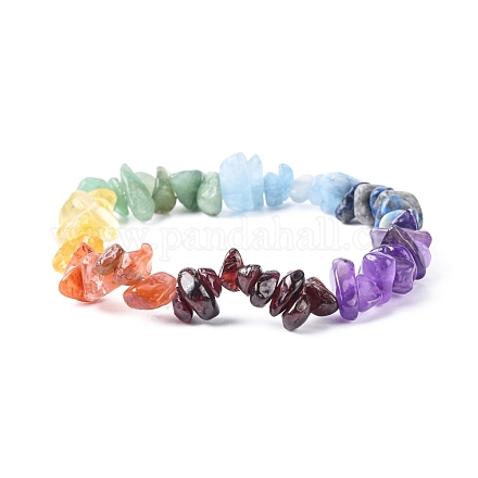 Чакра Gemstone браслеты простирания X-BJEW-JB02288-01-1