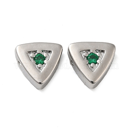 Бусина из латуни с микропаве KK-H455-08P-03-1