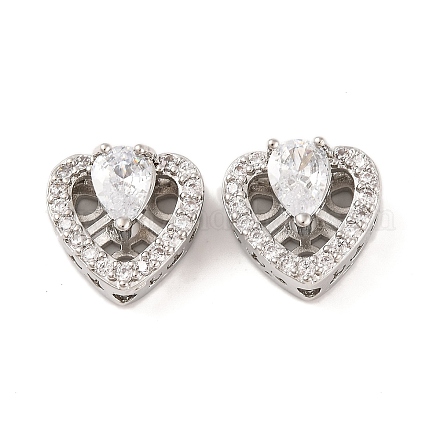 Латунные микропаве из прозрачного кубического циркония KK-S389-23P-1