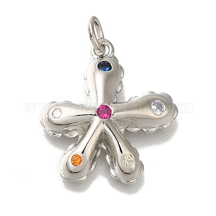 Подвеска из латуни с микропаве из кубического циркония KK-H485-25P-1