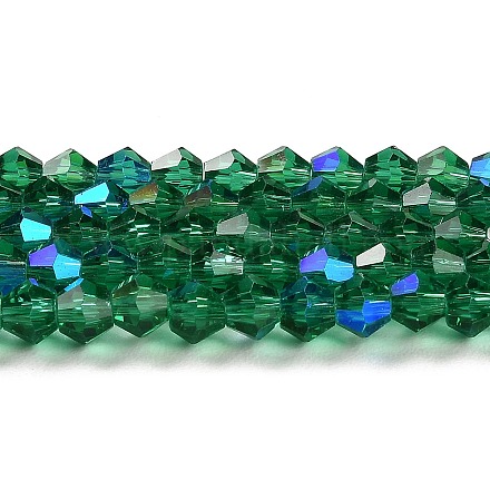 Прозрачные стеклянные бусины гальваническим пряди GLAA-F029-2mm-D10-1