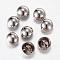 Alloy Shank Buttons, 1-Hole, Dome/Half Round, Platinum, 11.5x10mm, Hole: 1.5mm