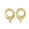 Brass Spring Gate Rings, Cadmium Free & Nickel Free & Lead Free, Oval, Golden, 16x9x5.5mm, Hole: 2.5mm