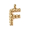316 Surgical Stainless Steel Pendants & Charms, Golden, Letter F, 14.5x7x2mm, Hole: 2mm