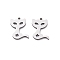 201 Stainless Steel Charms, Laser Cut, Fox Charm, Stainless Steel Color, 12x8x1mm, Hole: 1mm