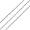 304 Stainless Steel Cable Chains, Soldered, Stainless Steel Color, 1.5mm