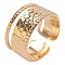 Stainless Steel Open Cuff Rings, Wide Band Rings for Women Men, Golden