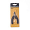 Stainless Steel Mini Diagonal Cutting Pliers, Flush Cutter, Ferronickel, with PVC Handle, Black, 9x7.5x1.2cm