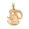Ion Plating(IP) 304 Stainless Steel Pendants, Textured, Constellation/Zodiac Sign, Aries, 30x28.5x3.4mm, Hole: 10x4.5mm